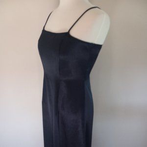 Navy Blue Formal Silky Maxi Dress. Small
